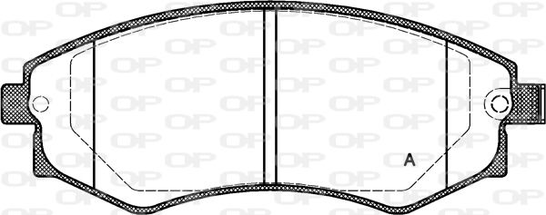 OPEN PARTS Комплект тормозных колодок, дисковый тормоз BPA0318.12